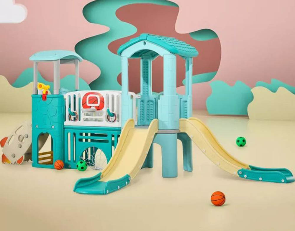 Myts - Indoor and Outdoor Multiplay Airplane Activity Tower With 2 Slides For Kids
