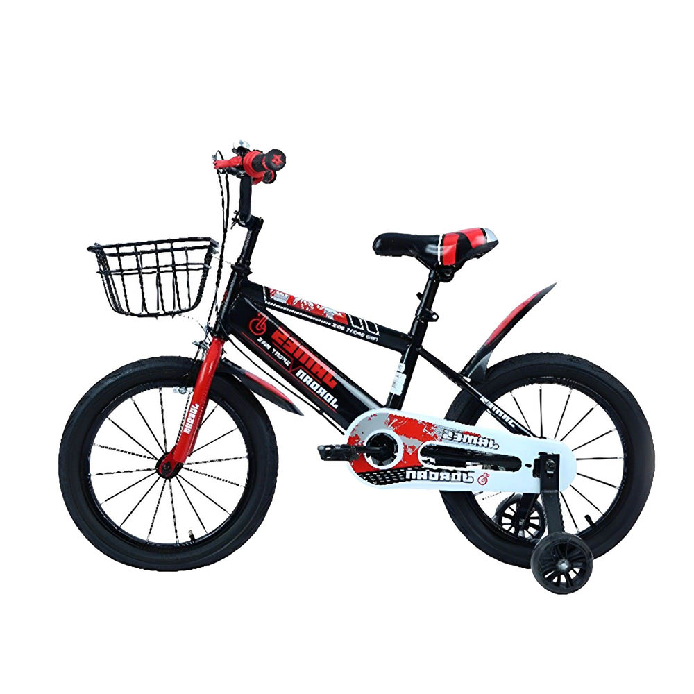 Myts - JNJ Kids 12 Inch Bicycle With Basket - Black Red