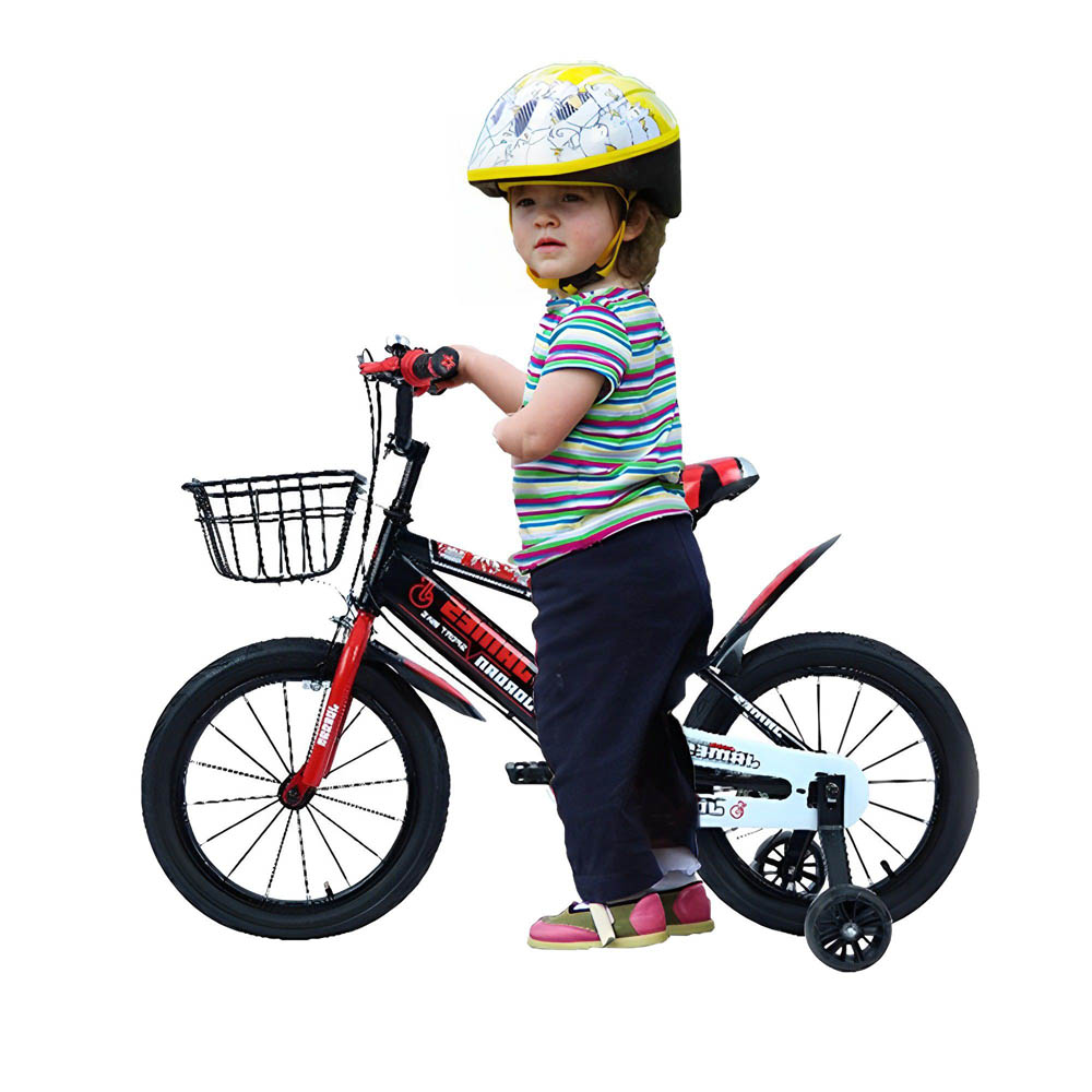 Myts - JNJ Kids 12 Inch Bicycle With Basket - Black Red