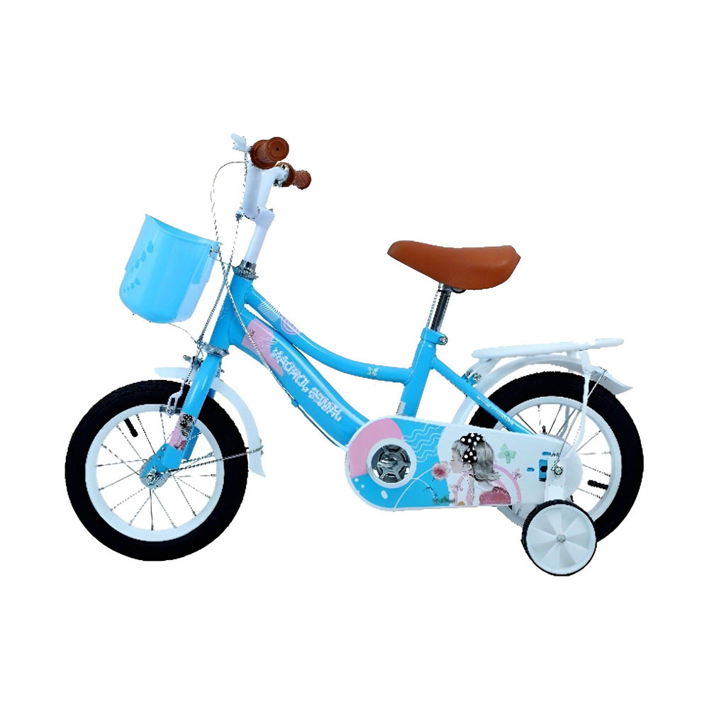 Myts - JNJ Kids 12 Inch Bicycle With Basket - Light Blue