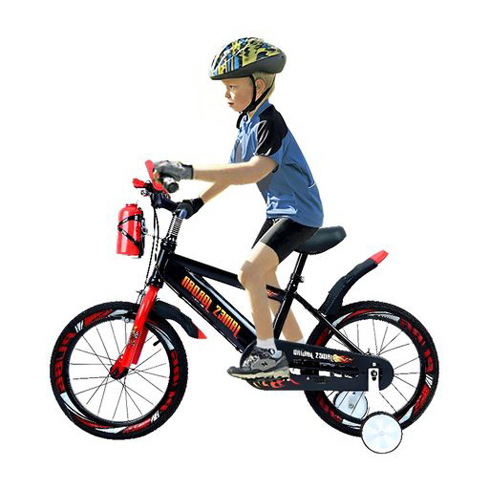 Myts - JNJ Kids 16 inch Bicycle With Basket - Black