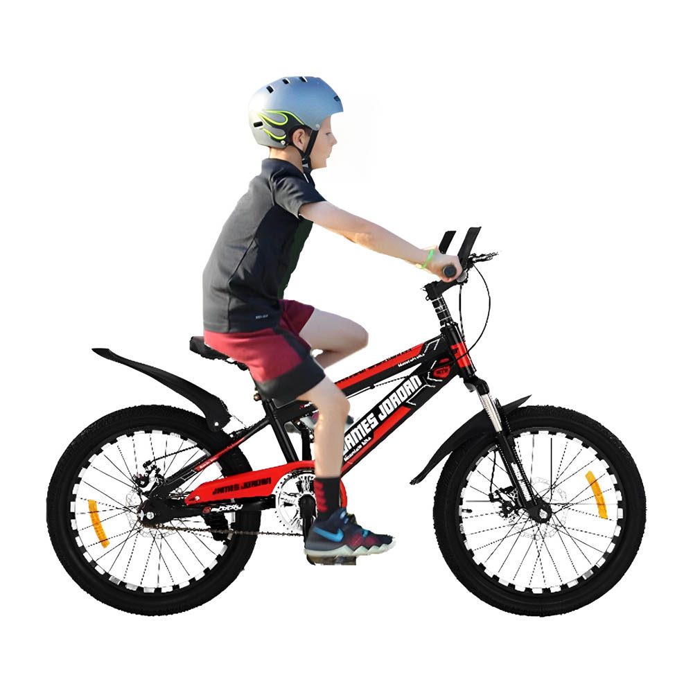 Myts - JNJ Kids 20 inch Bicycle With Basket - Black Red