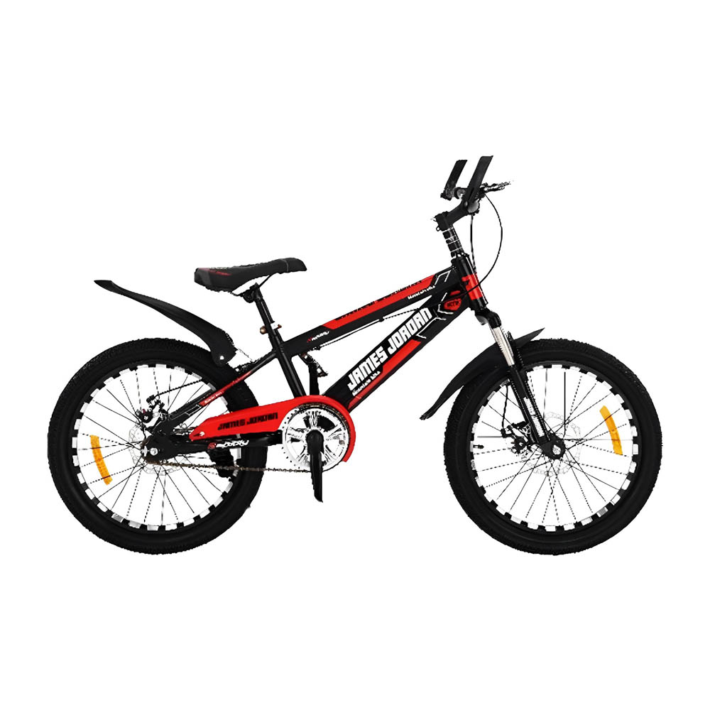 Myts - JNJ Kids 20 inch Bicycle With Basket - Black Red
