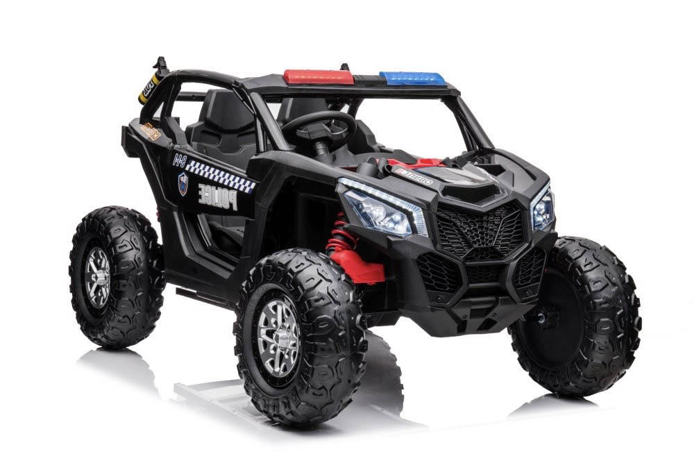 Myts - Kids 12v Police Utv Buggy Electric Rideon - Black