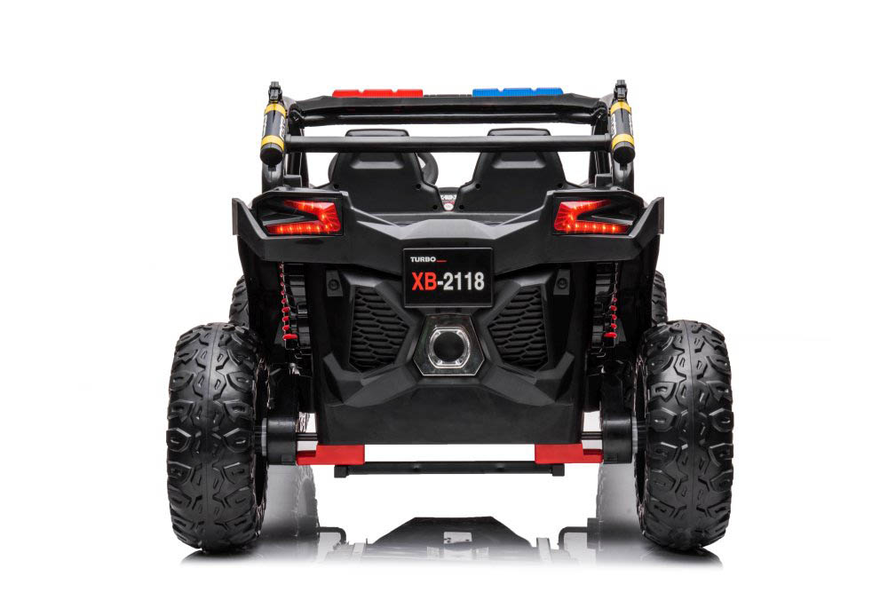 Myts - Kids 12v Police Utv Buggy Electric Rideon - Black