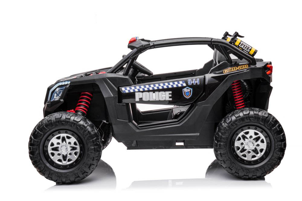 Myts - Kids 12v Police Utv Buggy Electric Rideon - Black