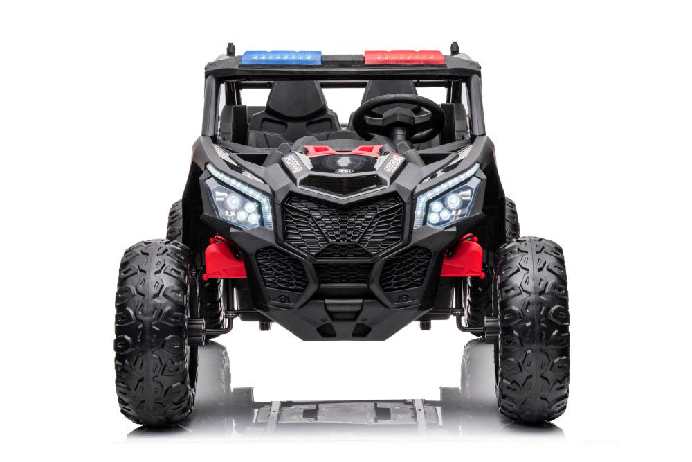 Myts - Kids 12v Police Utv Buggy Electric Rideon - Black
