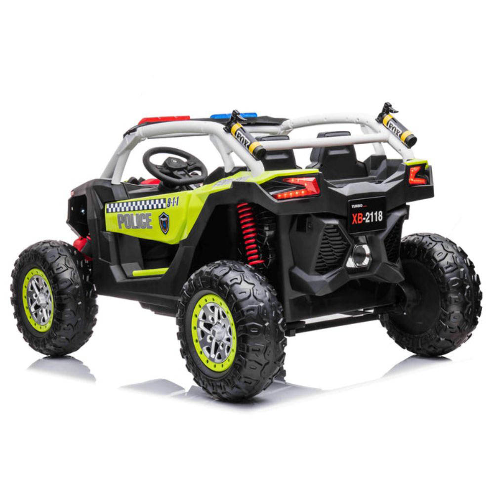Myts - Kids 12v Police Utv Buggy Electric Rideon - Green
