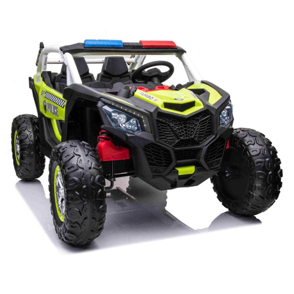 Myts - Kids 12v Police Utv Buggy Electric Rideon - Green