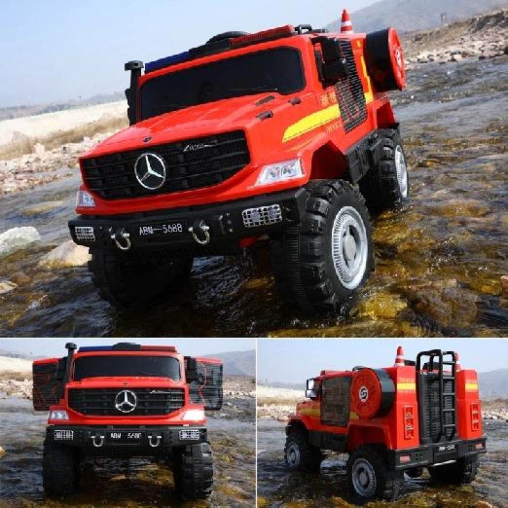 Myts - Kids Mercedes Benz Style Fire Engine 2 Seater - Red