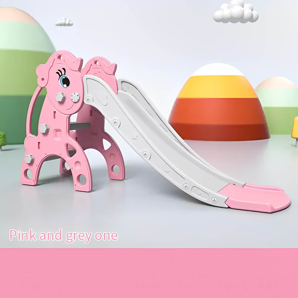 Myts - Kids Slide With Basket Ball Hoop and Ball Pool - Pink