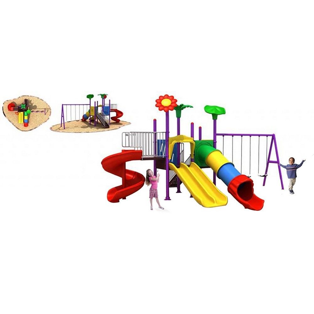 Myts - Mega Garden Dual And Single Slides And Swings