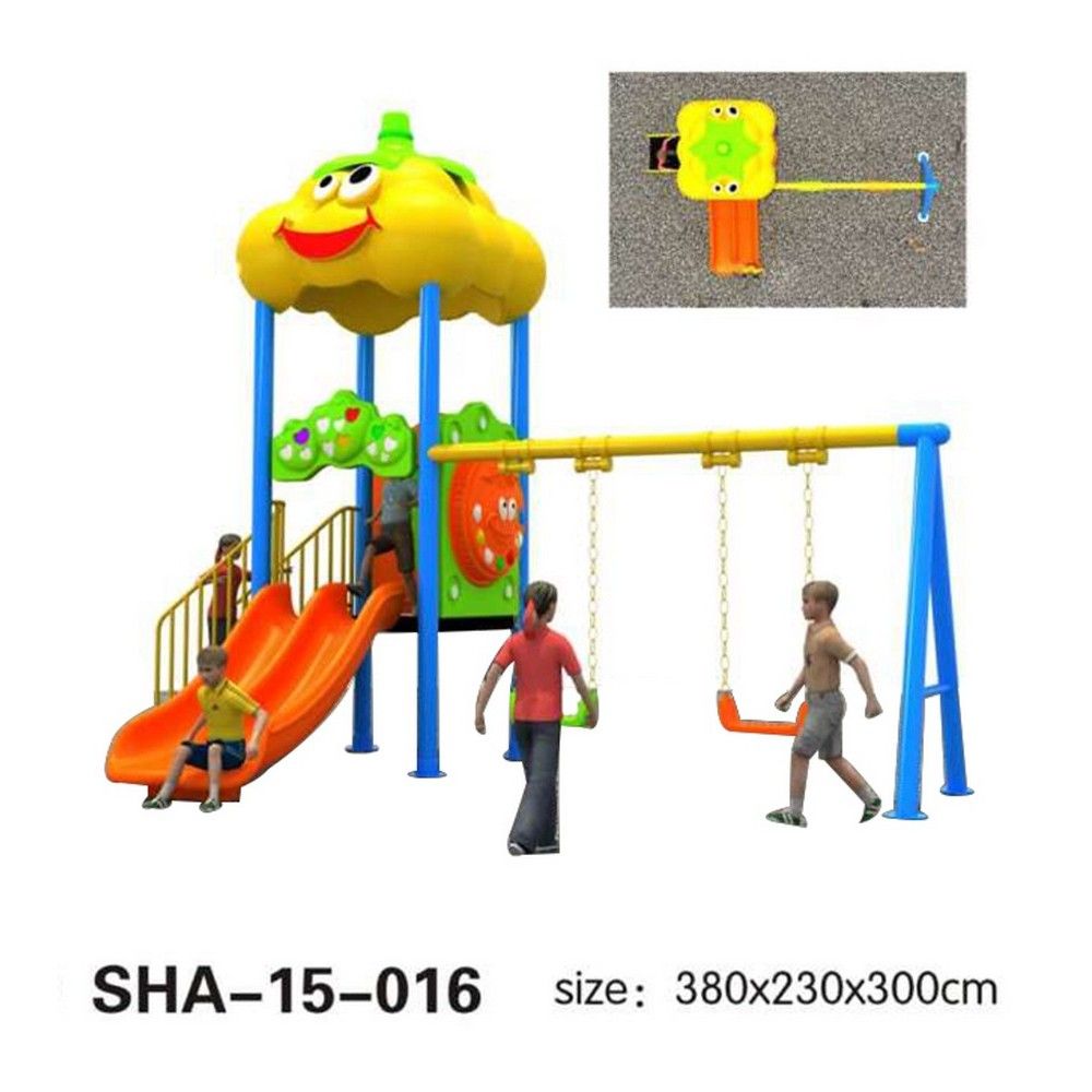 Myts - Mega Yellow Fellow Kids Slide And Swings