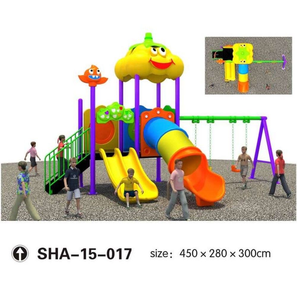 Myts - Mega Fellow Kids Tube Slide And Swings - Yellow