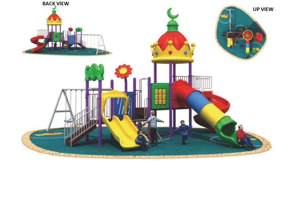 MYTS - Moon Roof With Tube Slides ,3 Swings & Climbers For Kids