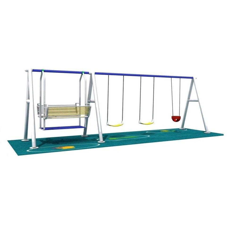 Myts - Outdoor Swing Combo Double Swing and 3 Play Swings For Kids With Height 2.5 Meter