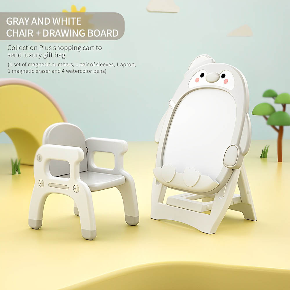 Myts - Penguin Kids Writing and Drawing Board - Grey