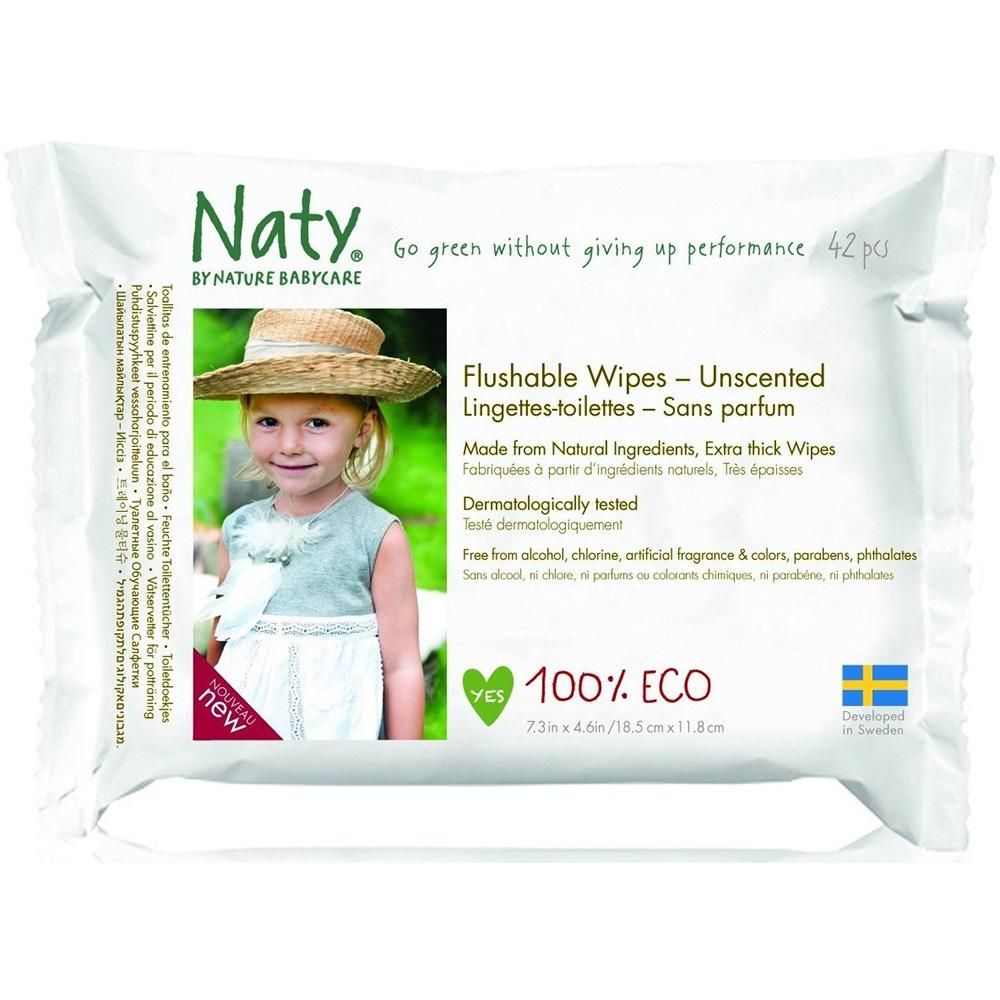 Naty Flushable wipes - 42 pcs