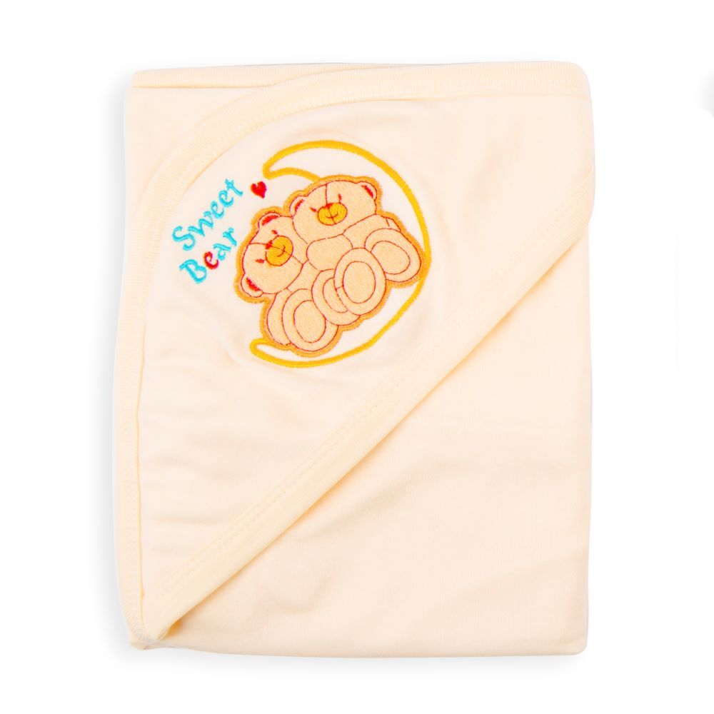Night Angel - Baby Hooded Blanket, Cream 15