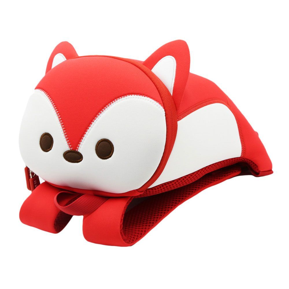 Nohoo - Jungle 3D Anti Lost Red School Backpack - Fox