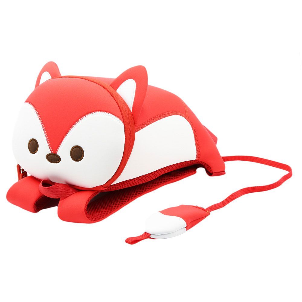 Nohoo - Jungle 3D Anti Lost Red School Backpack - Fox