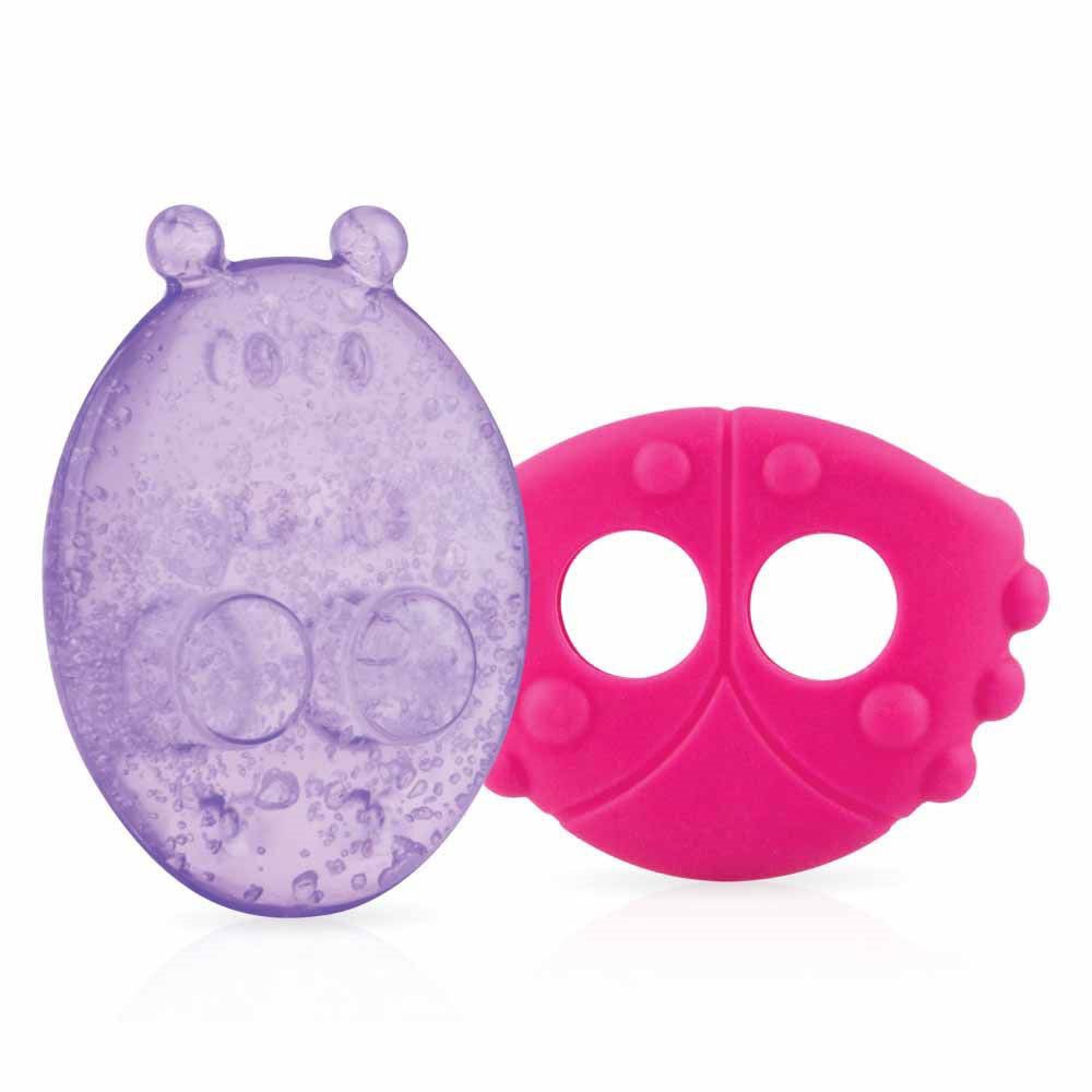 Nuby - Icy Bite Animal Teether With Sleeve Lady Bug