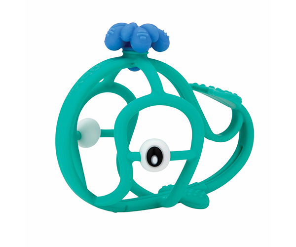 Nuby - Silicone Character Teething Ball - Aqua