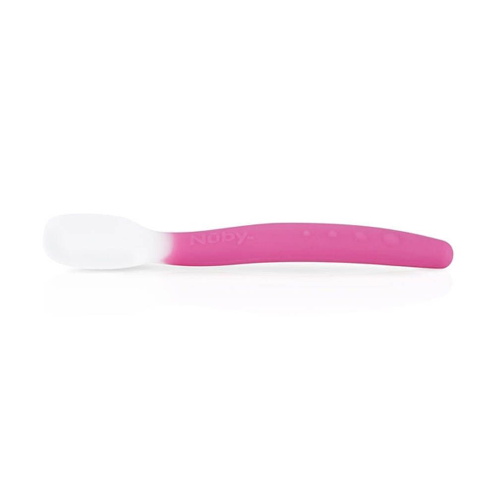Nuby - Soft Silicone Feeding Spoon 2 Pc Pink