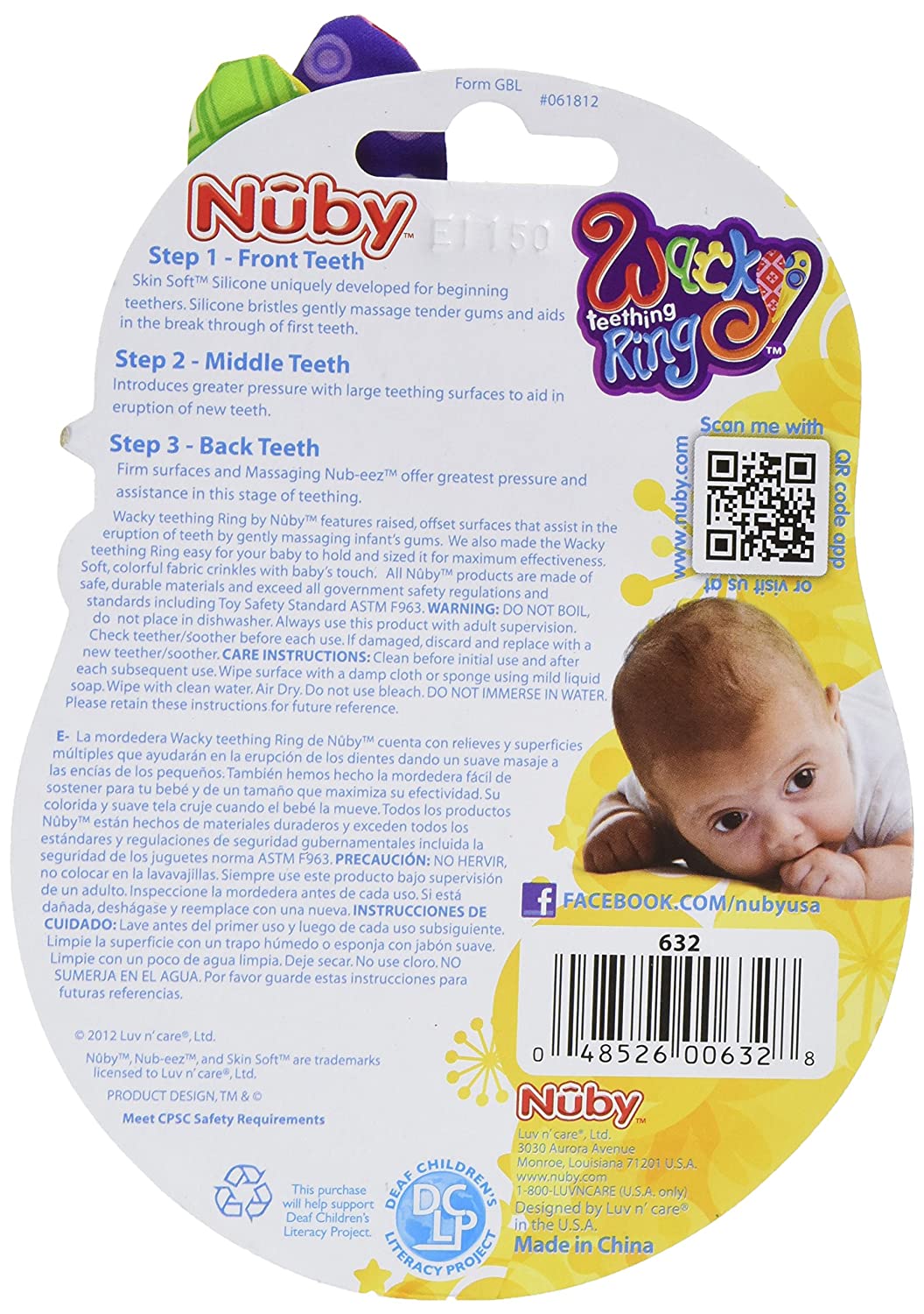 Nuby - Wacky Teething Ring - Multicolor