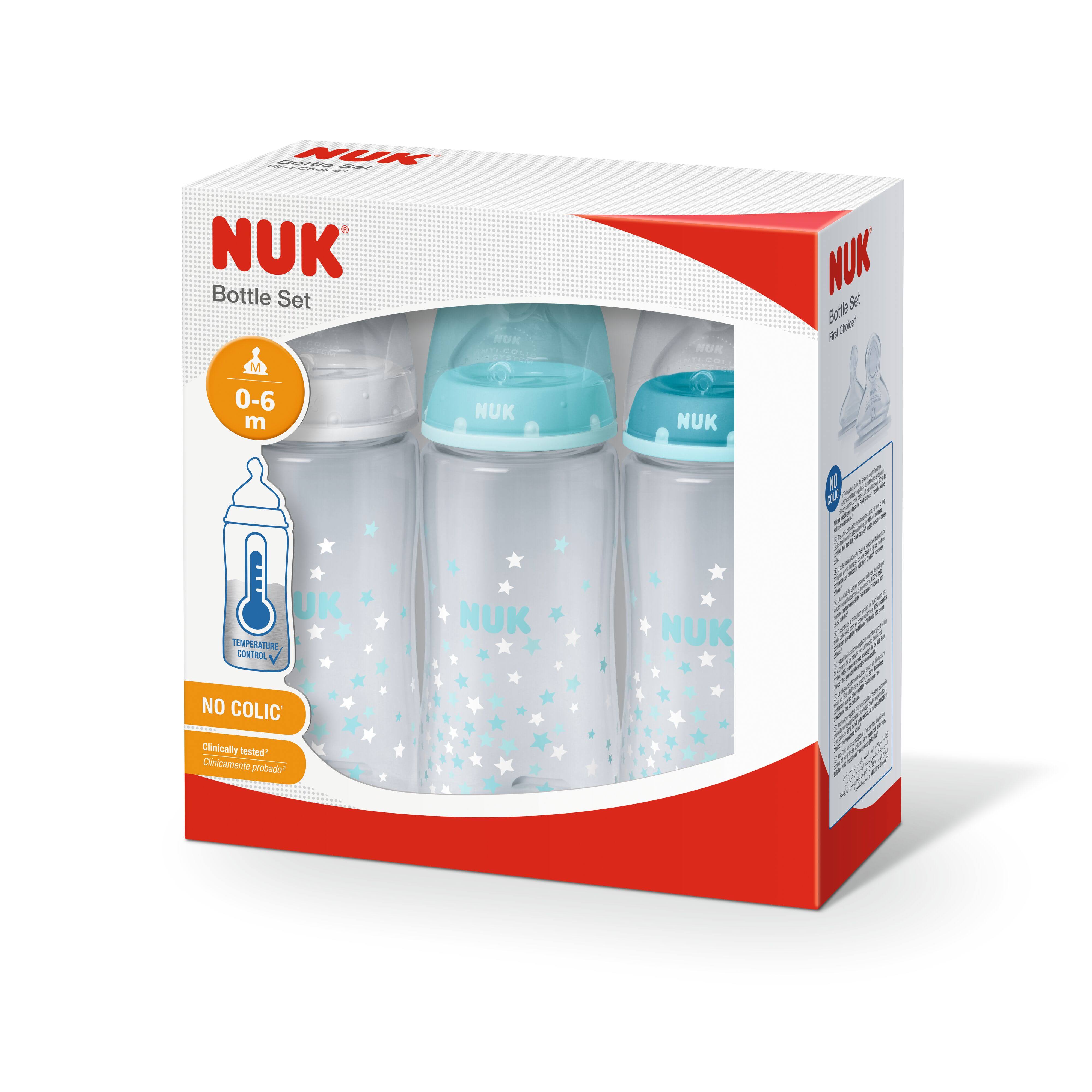 NUK - FC Bottle set Silicone Teat Orthodontic Anti-Colic Boy