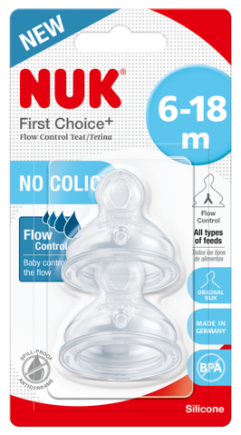 NUK - First Choice Plus Flow Control Teat 2 box