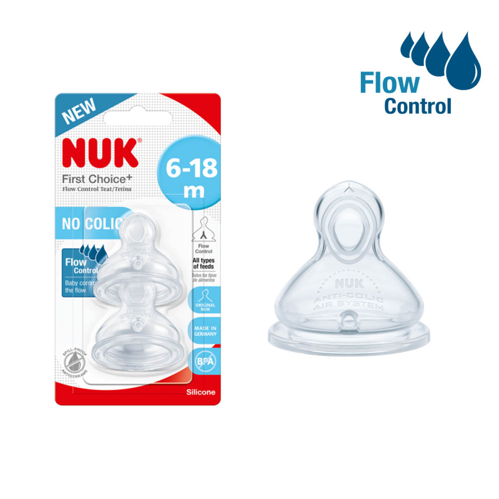 NUK - First Choice Plus Flow Control Teat 2 box