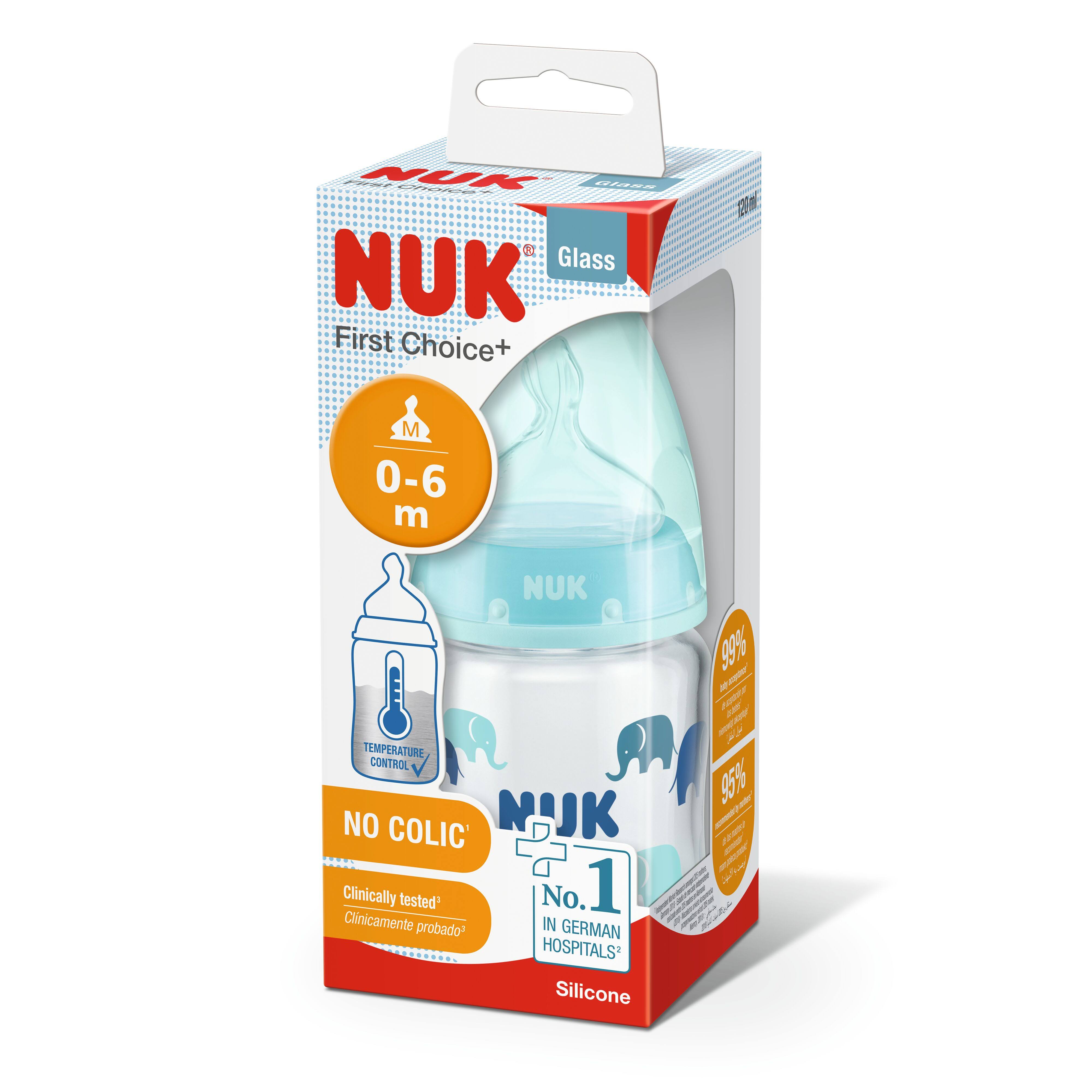 NUK - First Choice Plus Temperature Control Glass Bottle 120 ml