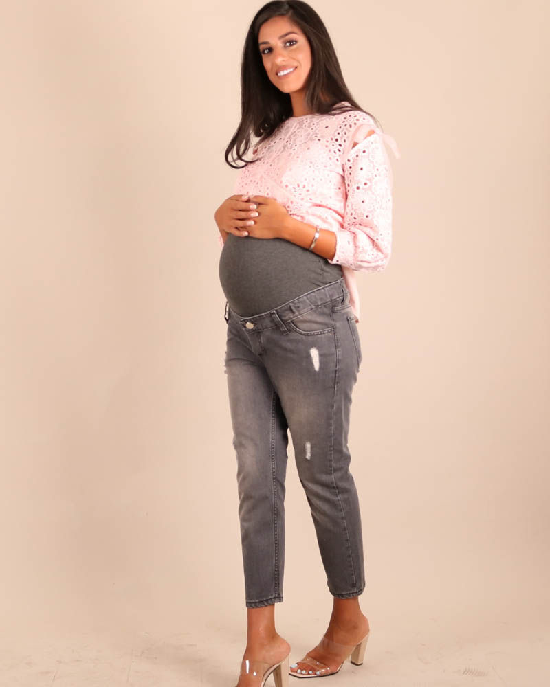 Oh9shop - Boyfriend Jeans - Grey