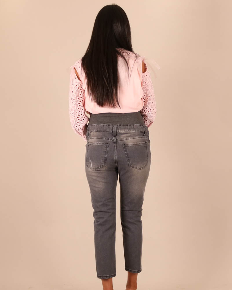 Oh9shop - Boyfriend Jeans - Grey