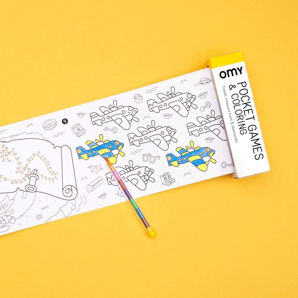 OMY - Pocket Games and Coloring - Atlas
