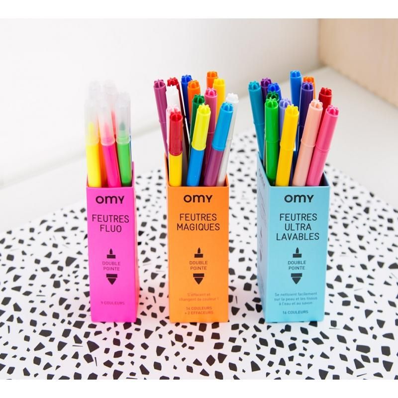 OMY Felt Pens Neon - Box of 9