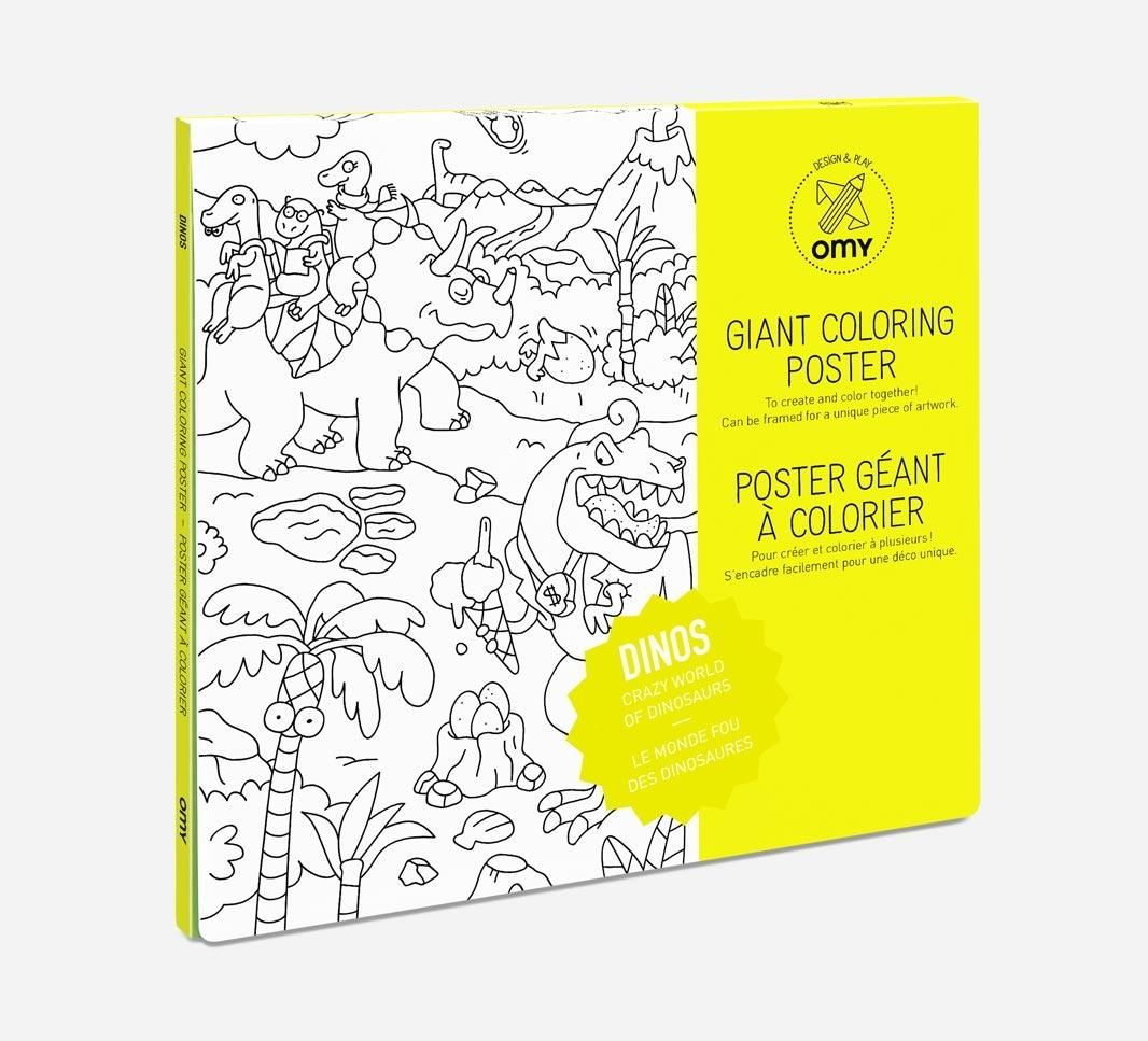 OMY Dino Giant Coloring Poster