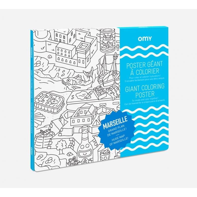 OMY Marseille Giant Coloring Poster