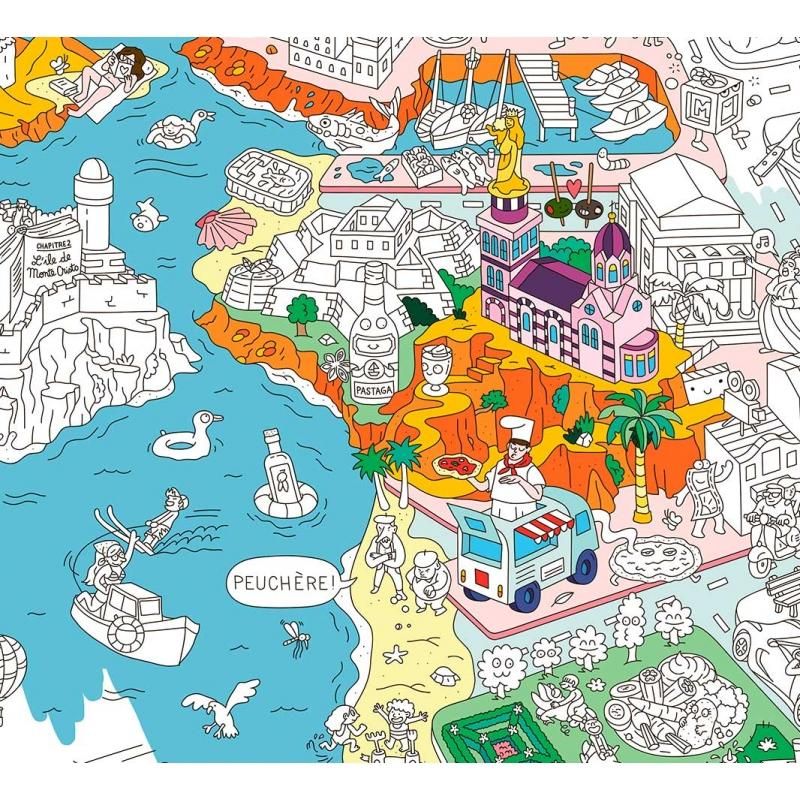 OMY Marseille Giant Coloring Poster