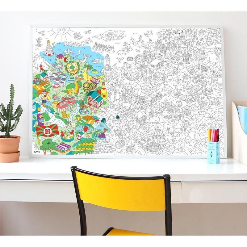 OMY Pays Basque Giant Coloring Poster