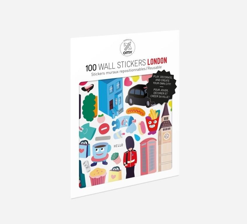 OMY Set Of 100 Wall Stickers London