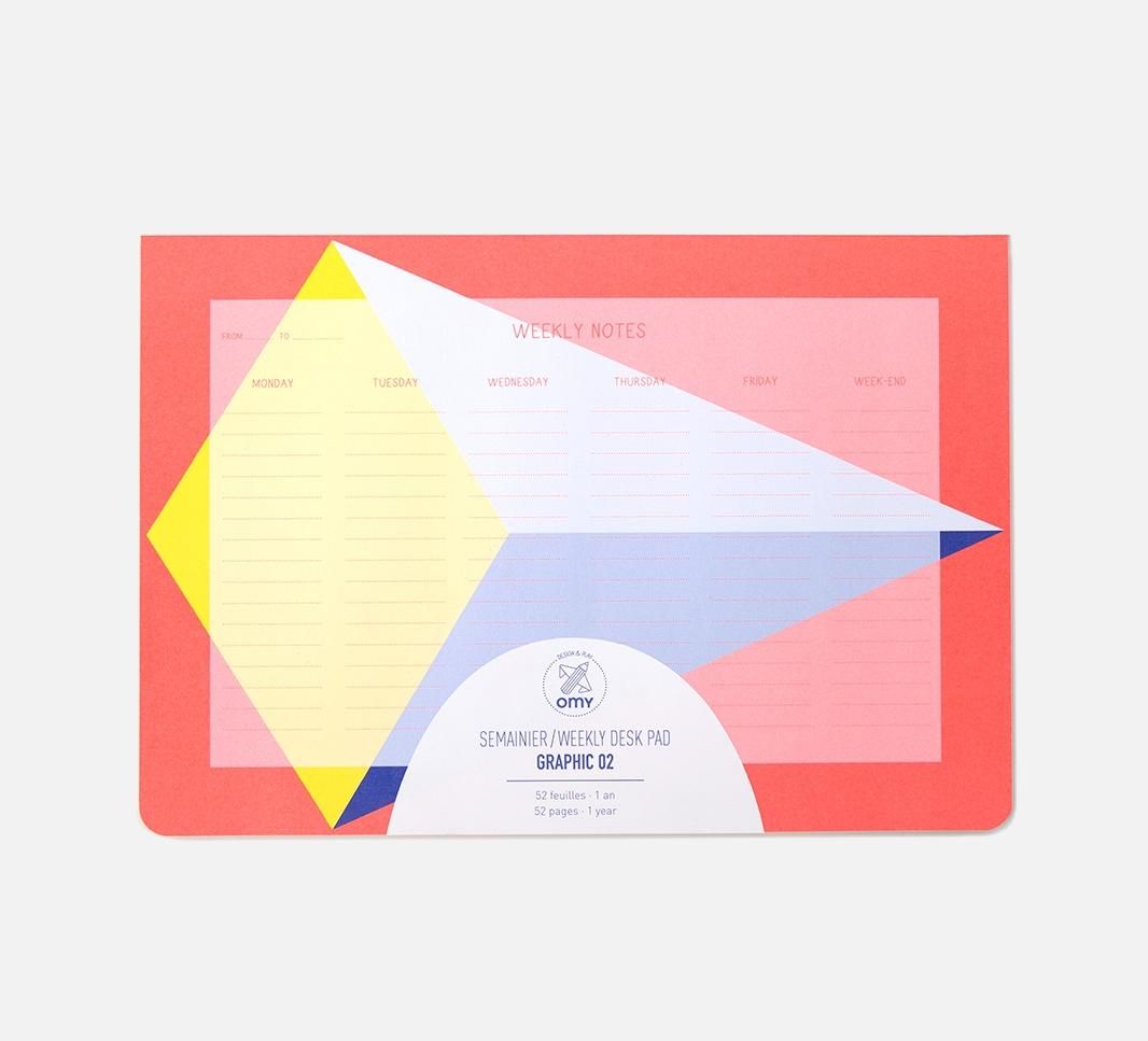 OMY Graphic Weekly Desk Pads