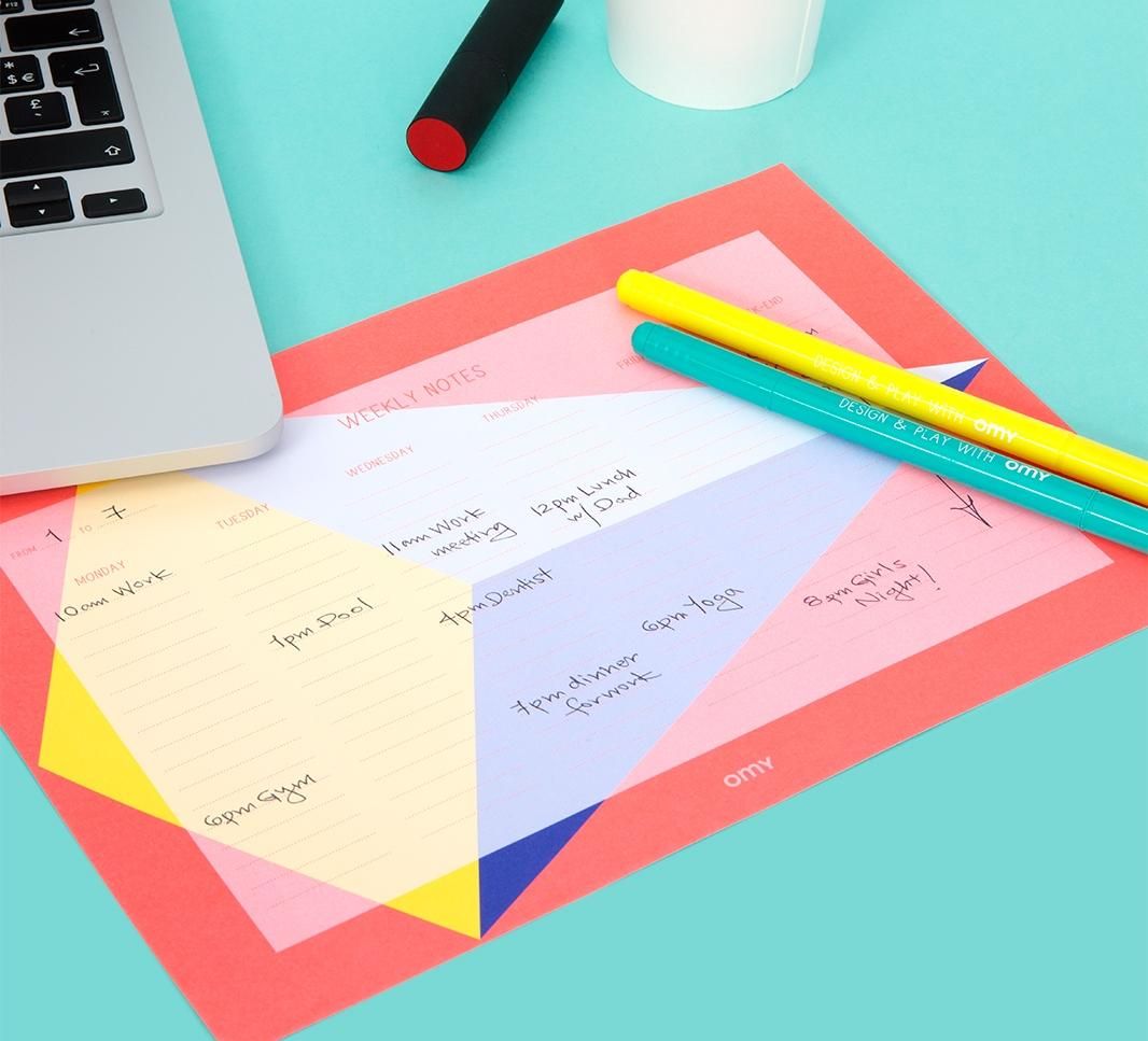 OMY Graphic Weekly Desk Pads