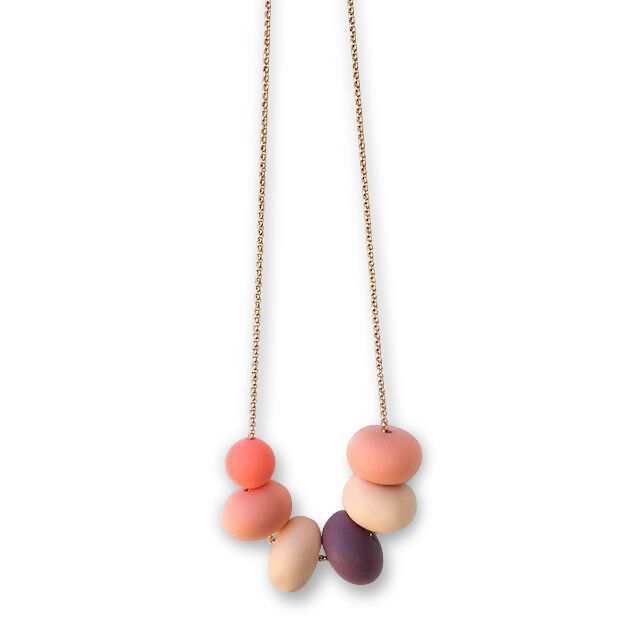 One.Chew.Three Olivia Necklace - Coral
