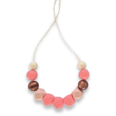 One.Chew.Three Ruby Necklace - Coral