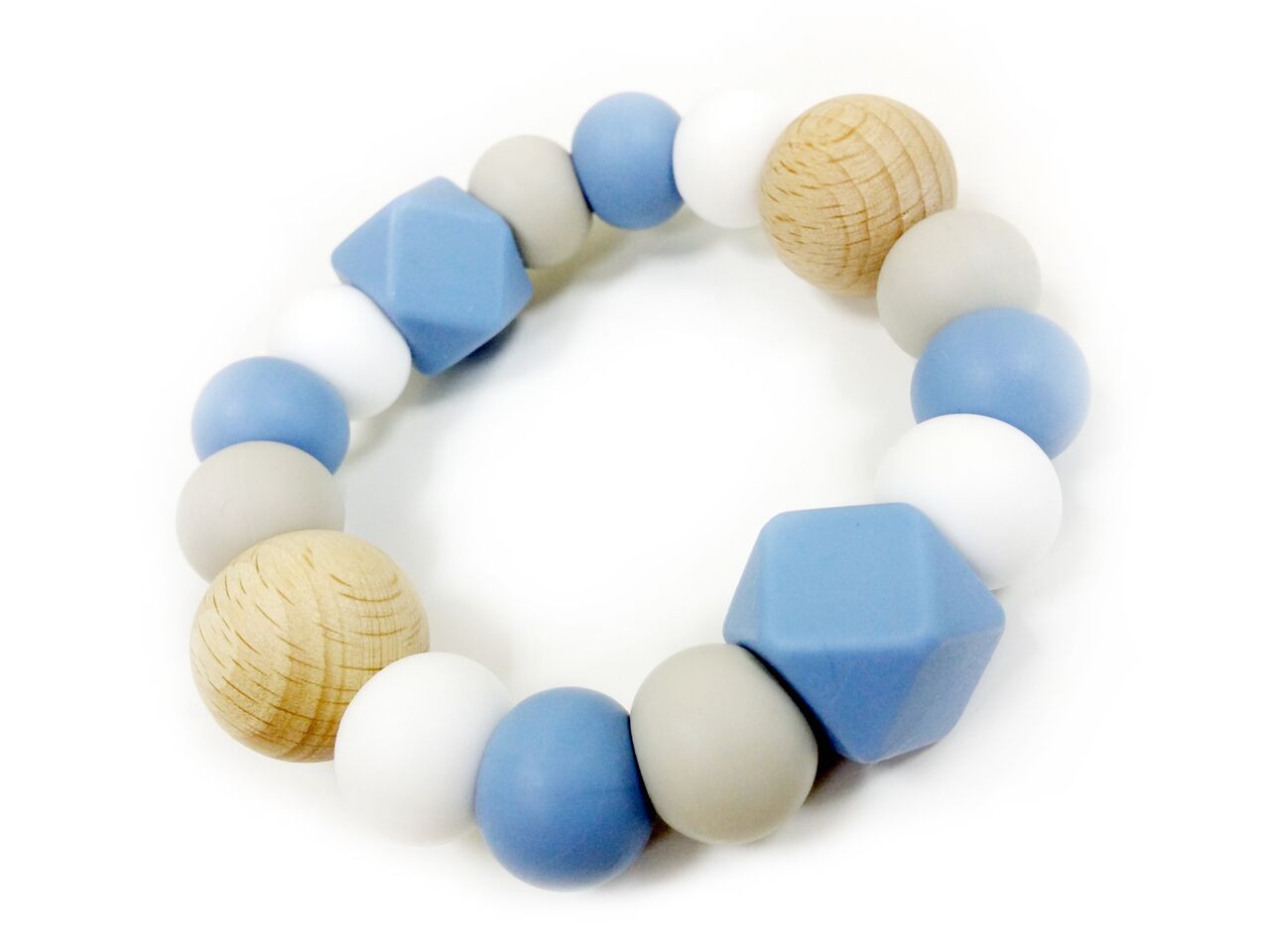 One.Chew.Three Textured Silicone Teethers - Blue Scatter