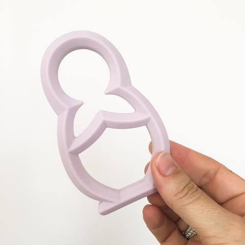 One.Chew.Three Babushka Silicone Teether - Lilac