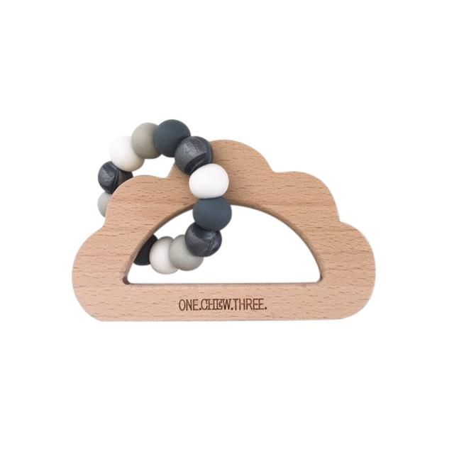 One.Chew.Three Cloud Teether - Stormy Black