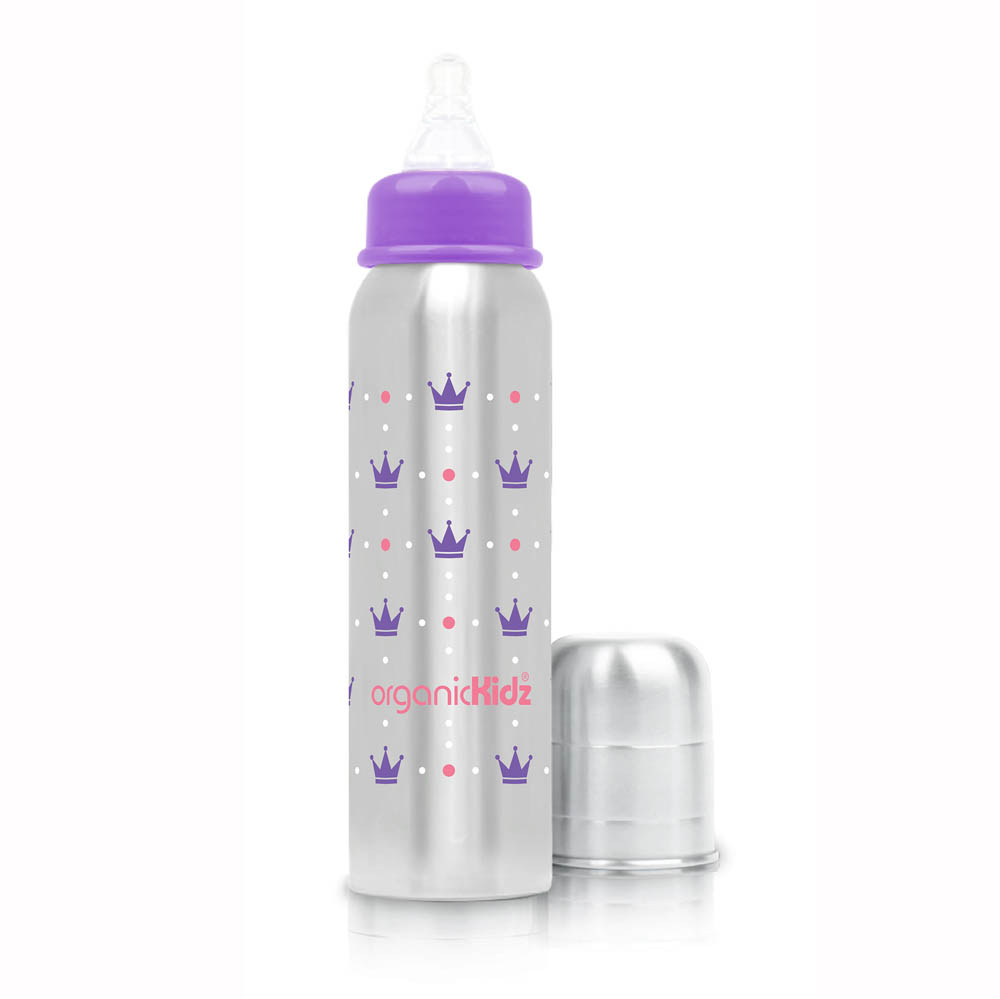 OrganicKidz - Thermal Narrow Necked Bottle Posh 9Oz